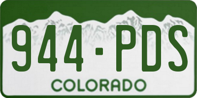 CO license plate 944PDS