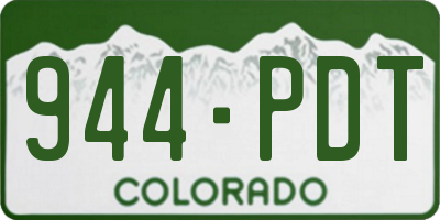 CO license plate 944PDT