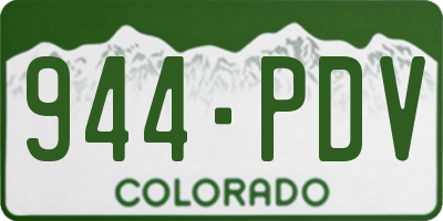 CO license plate 944PDV