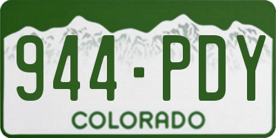 CO license plate 944PDY