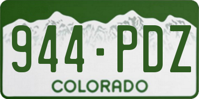 CO license plate 944PDZ