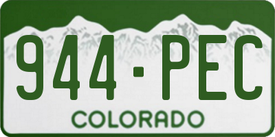 CO license plate 944PEC