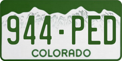 CO license plate 944PED