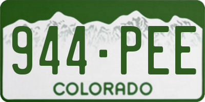 CO license plate 944PEE