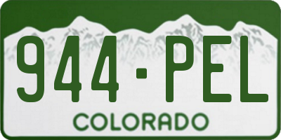 CO license plate 944PEL