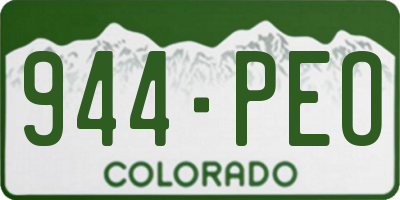 CO license plate 944PEO