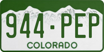 CO license plate 944PEP