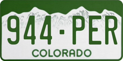 CO license plate 944PER