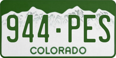 CO license plate 944PES