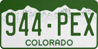 CO license plate 944PEX
