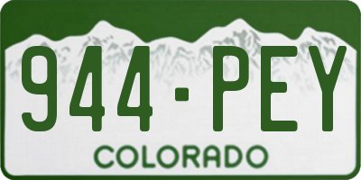 CO license plate 944PEY