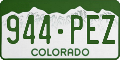 CO license plate 944PEZ