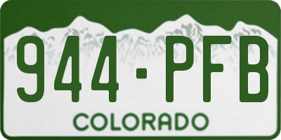 CO license plate 944PFB