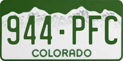 CO license plate 944PFC