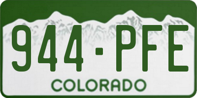CO license plate 944PFE