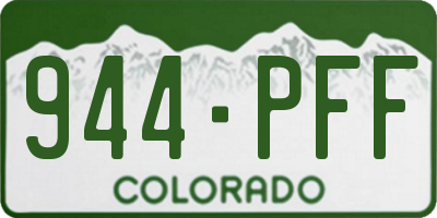 CO license plate 944PFF