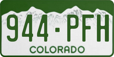 CO license plate 944PFH