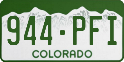 CO license plate 944PFI