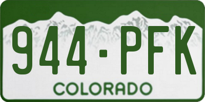 CO license plate 944PFK