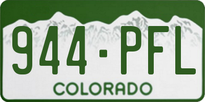 CO license plate 944PFL