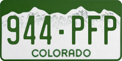 CO license plate 944PFP