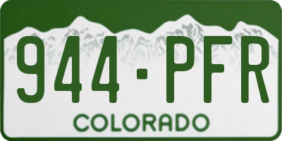 CO license plate 944PFR