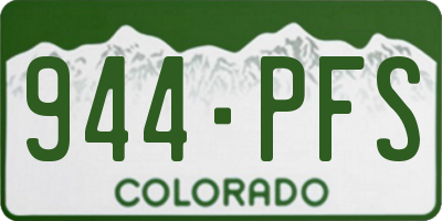 CO license plate 944PFS