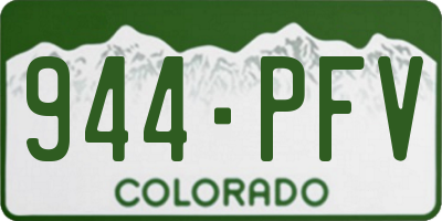 CO license plate 944PFV