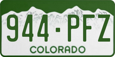 CO license plate 944PFZ