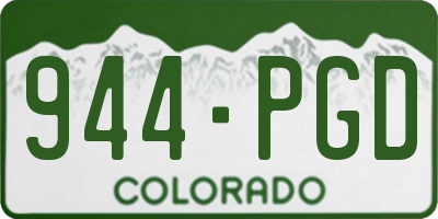 CO license plate 944PGD