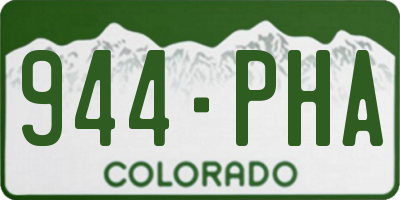 CO license plate 944PHA