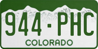 CO license plate 944PHC