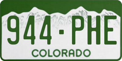 CO license plate 944PHE