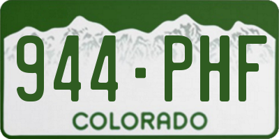 CO license plate 944PHF
