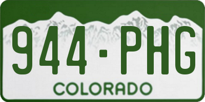 CO license plate 944PHG