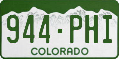 CO license plate 944PHI