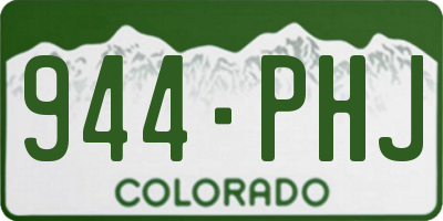 CO license plate 944PHJ