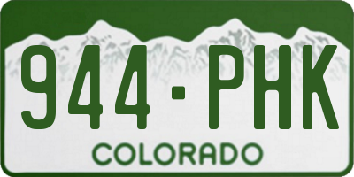 CO license plate 944PHK