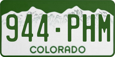 CO license plate 944PHM