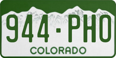CO license plate 944PHO