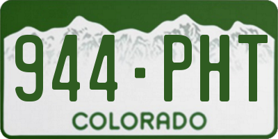 CO license plate 944PHT