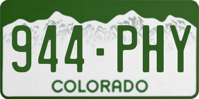 CO license plate 944PHY