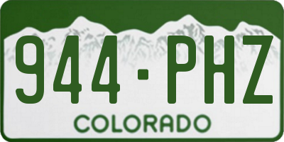 CO license plate 944PHZ