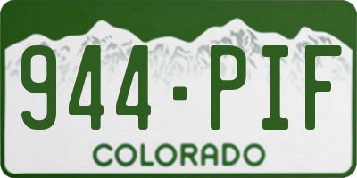 CO license plate 944PIF