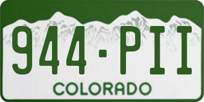 CO license plate 944PII