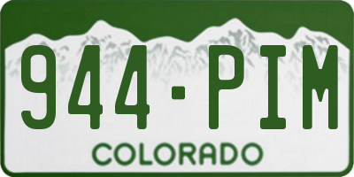 CO license plate 944PIM
