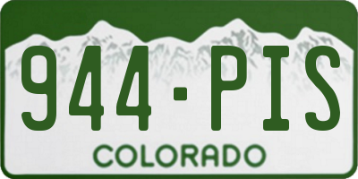 CO license plate 944PIS