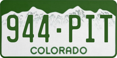 CO license plate 944PIT