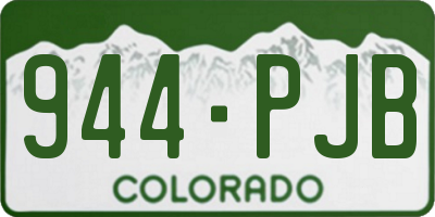 CO license plate 944PJB