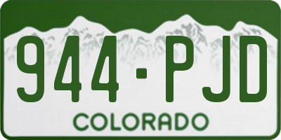 CO license plate 944PJD